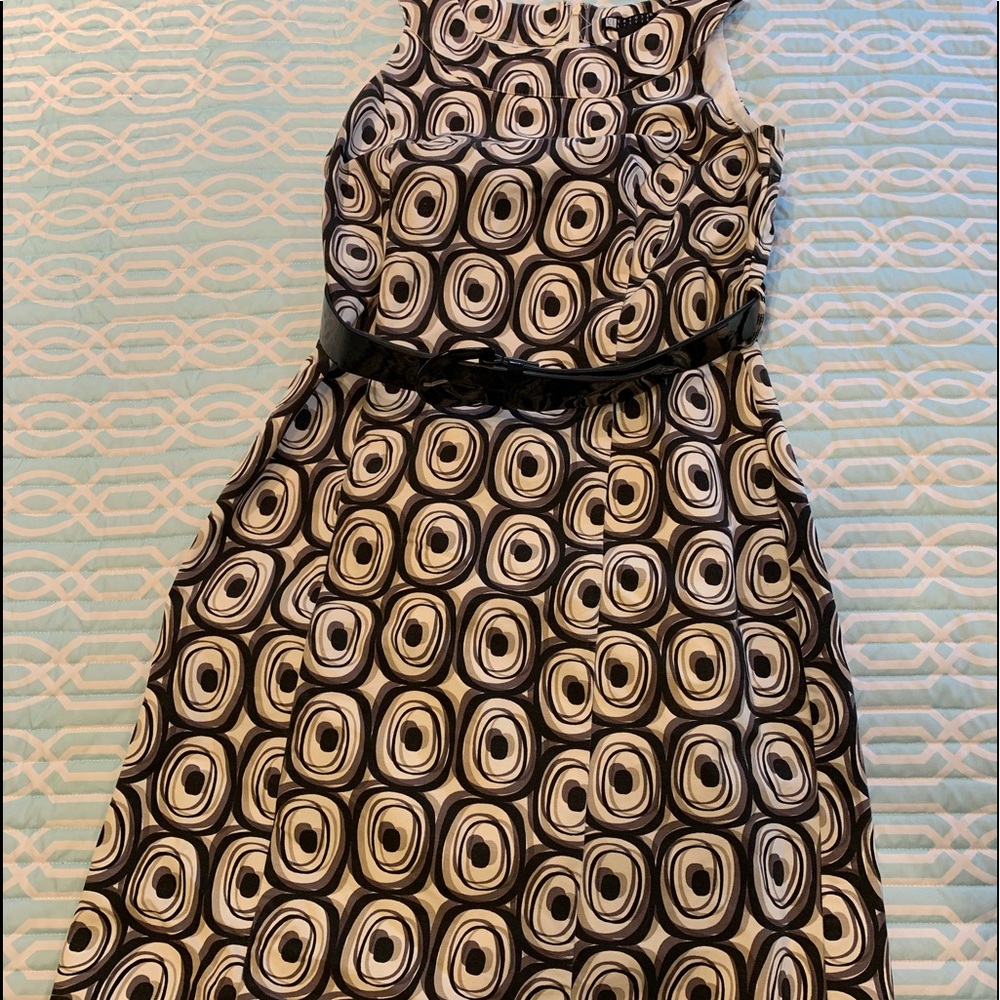 Belted sleeveless dress